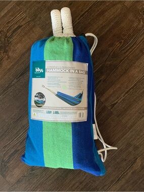 Bliss Striped Hammock - Blue & Green